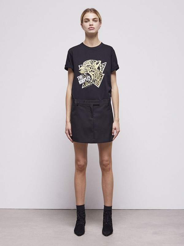 THEKOOPLES2023春夏季黑色T恤