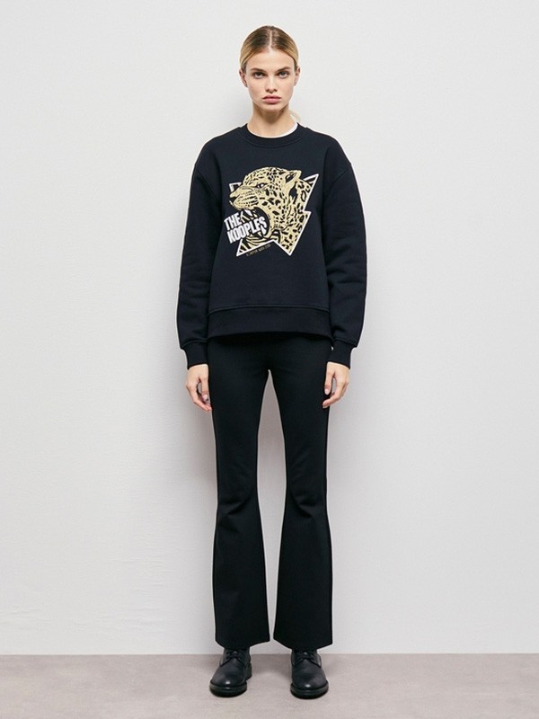 THEKOOPLES2023春夏季黑色喇叭裤