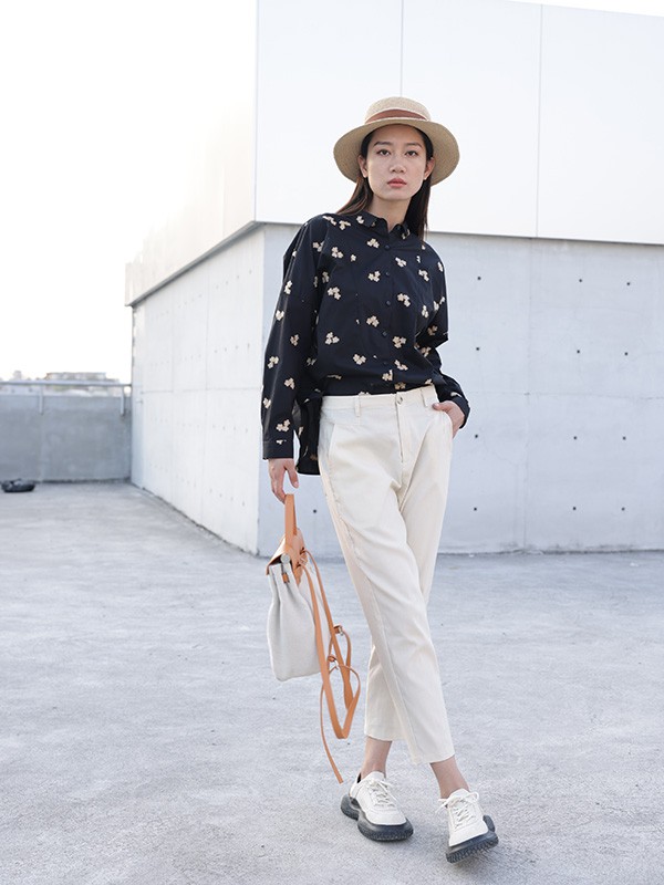 注释ANNOTATE女装2023春夏季白色长裤