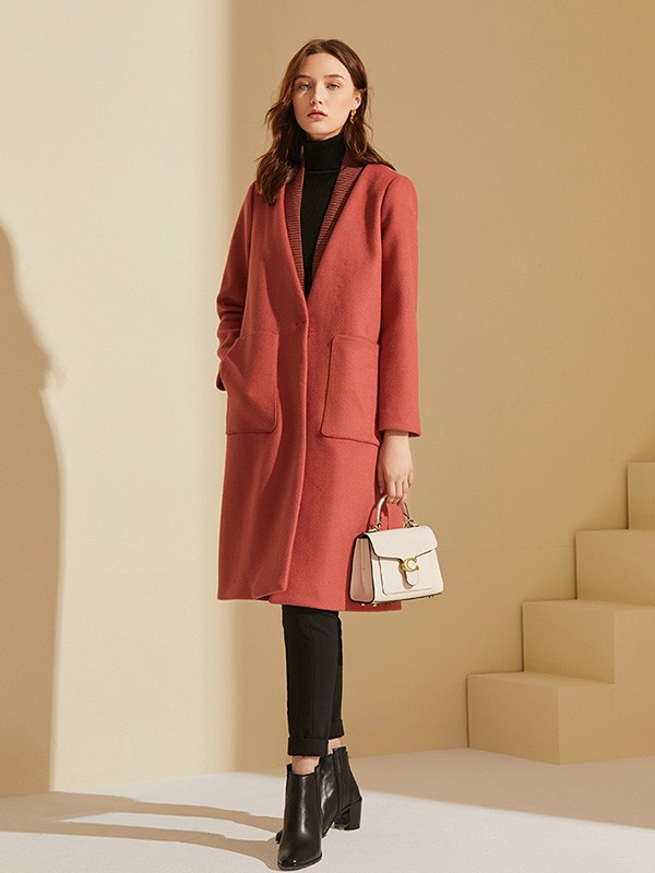 法涵·意弛2022秋冬季橙色大衣