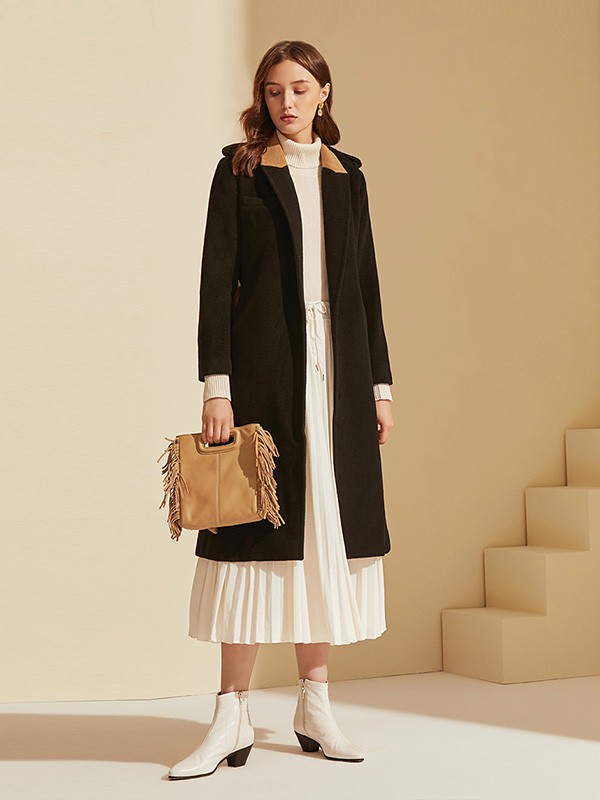 法涵·意弛2022秋冬季黑色大衣