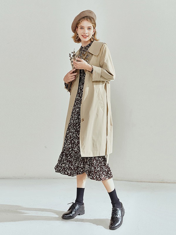 法曼斯2023春夏季卡其色大衣