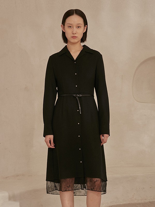 Bouthentique女装2022秋冬季黑色大衣