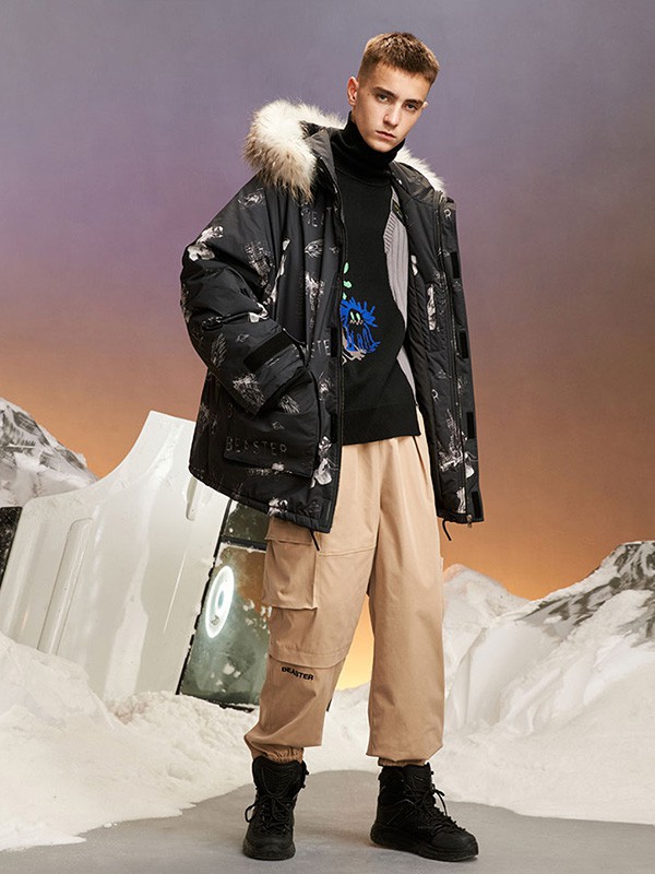 BEASTER休闲装2022秋冬季黑色毛衣