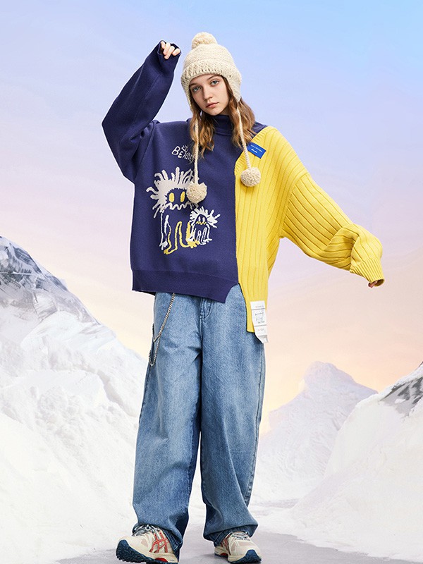 BEASTER休闲装2022秋冬季蓝色工装裤