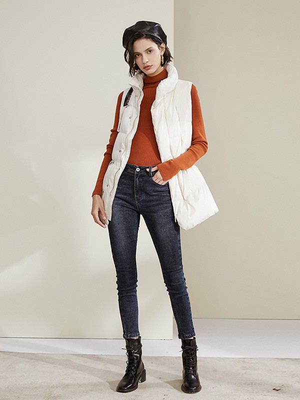 欧可芮2022秋冬季黑色长裤