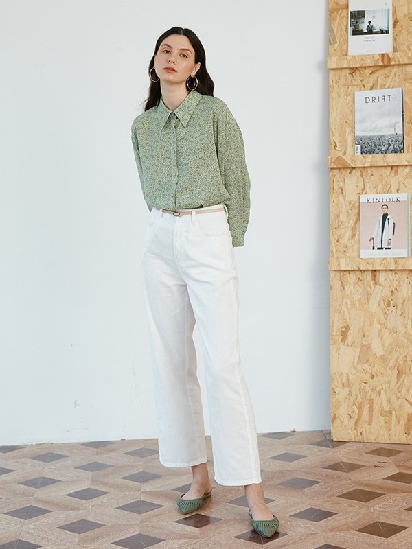 HEYDRESS2023春夏季白色阔腿裤