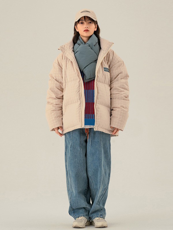 MOSTWANTEDLAB休闲装2022秋冬季米色棉服