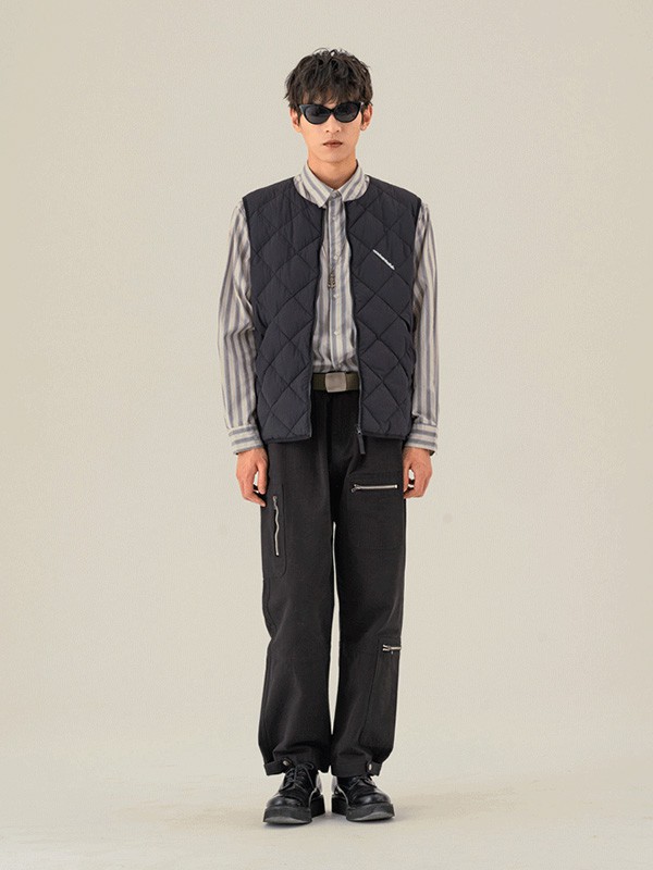 MOSTWANTEDLAB休闲装2022秋冬季黑色长裤