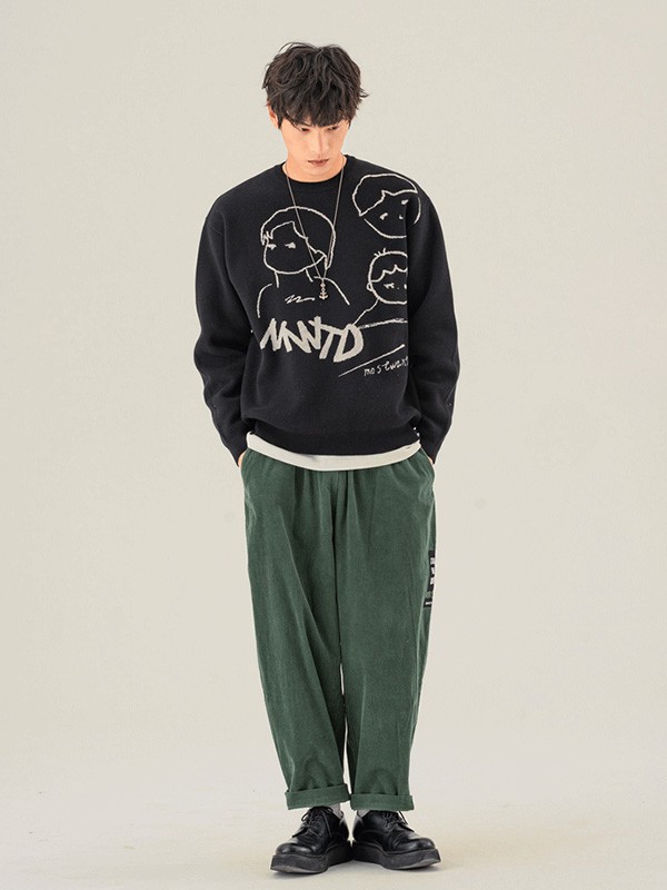 MOSTWANTEDLAB休闲装2022秋冬季黑色T恤