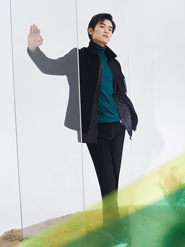 BENATRY男装2022秋冬季黑色长裤