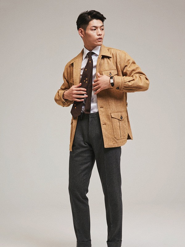 FULLMONTY男装2022秋冬季白色衬衫