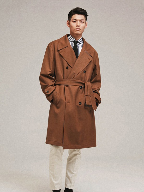 FULLMONTY男装2022秋冬季咖啡色大衣