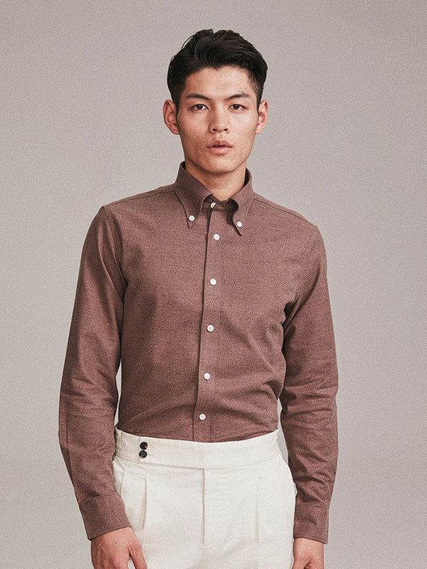 FULLMONTY男装2022秋冬季咖啡色衬衫