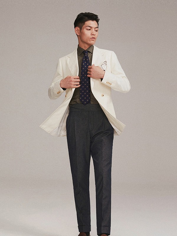 FULLMONTY男装2022秋冬季白色西装