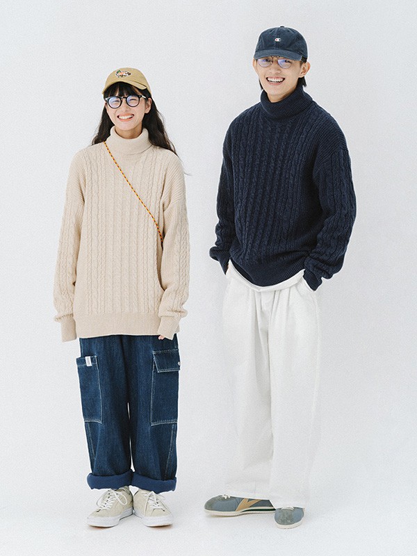 NOTHOMME休闲装2022秋冬季藏蓝色阔腿裤