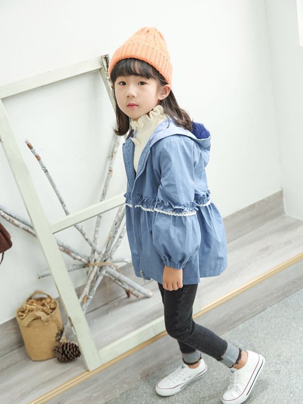 优卡蓝猫2022秋冬季蓝色外套