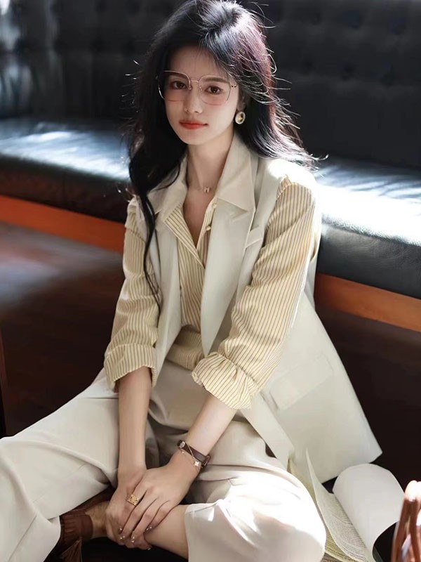 卡致依2023春夏季黄色衬衫