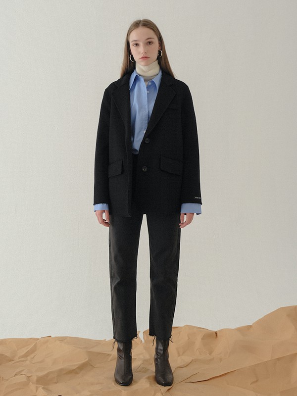 花纳女装2023春夏季蓝色衬衫