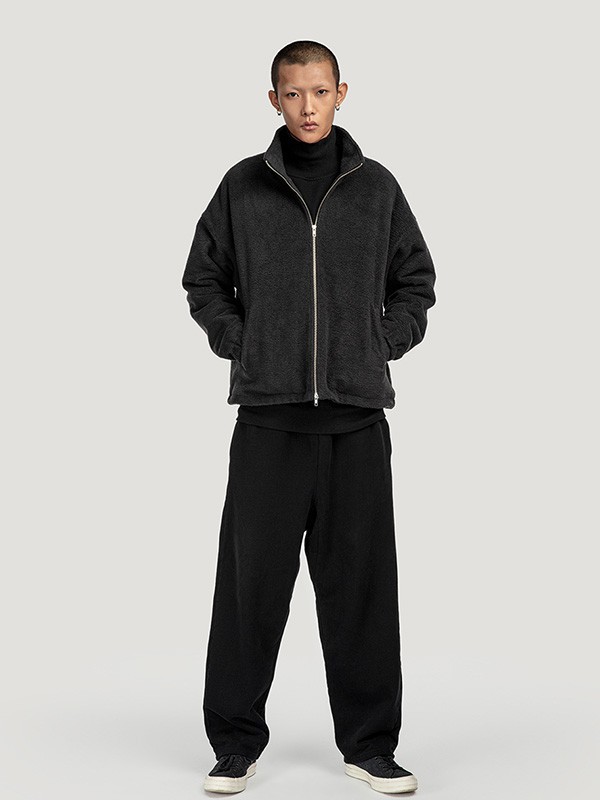 好饭2022秋冬季黑色阔腿裤