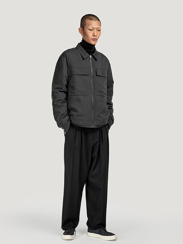 好饭男装2022秋冬季黑色长裤