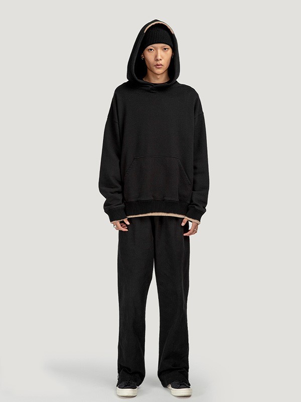 好饭男装2022秋冬季黑色T恤