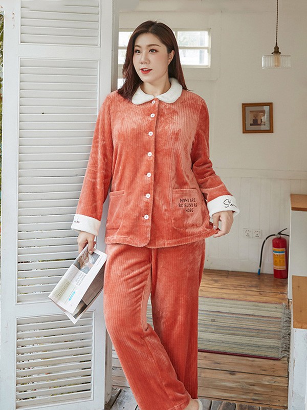 阿西娜2023春夏季橙色家居服