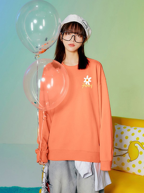 第七公社休闲装2023春夏季橙色T恤