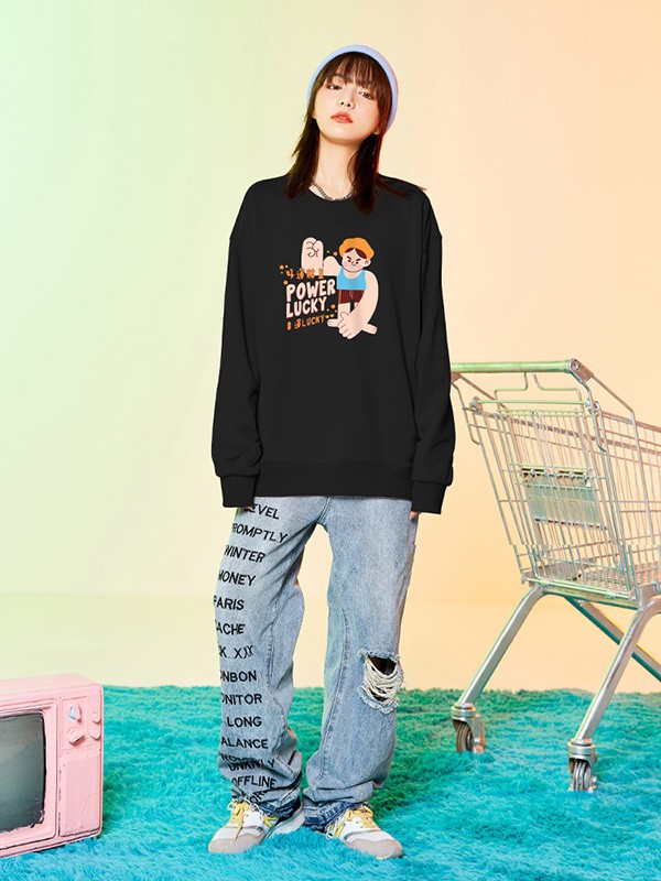 第七公社休闲装2023春夏季黑色T恤