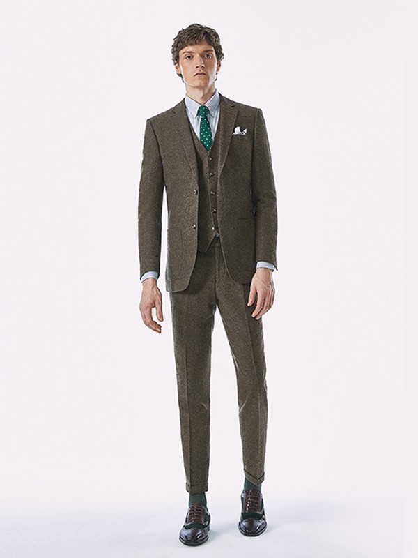 休塔男装2022秋冬季黄色西装