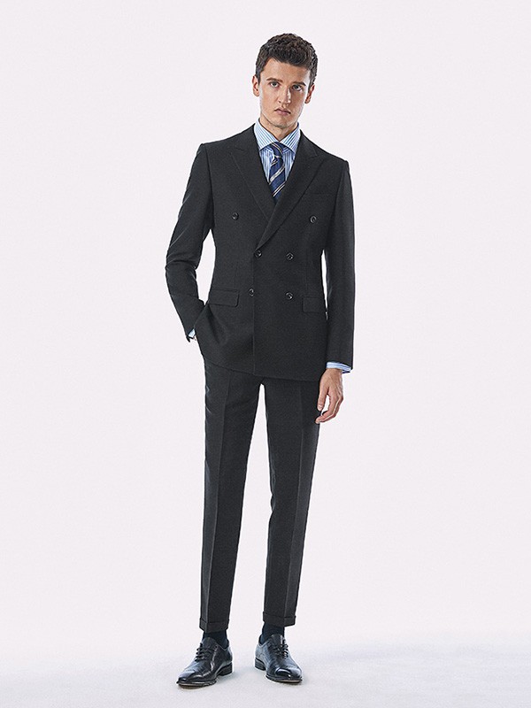 休塔男装2022秋冬季黑色西装