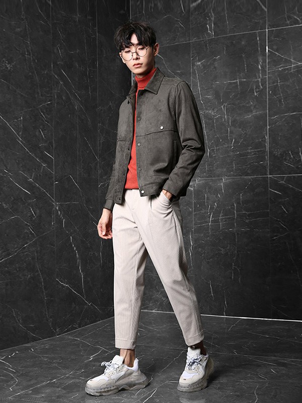 伊夫罗兰男装2022秋冬季白色长裤