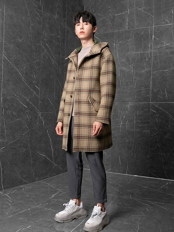 伊夫罗兰男装2022秋冬季棕色大衣