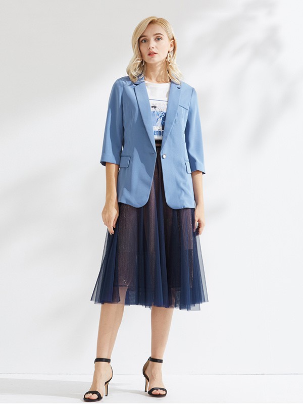 曼哈芙女装2022秋冬季白色T恤