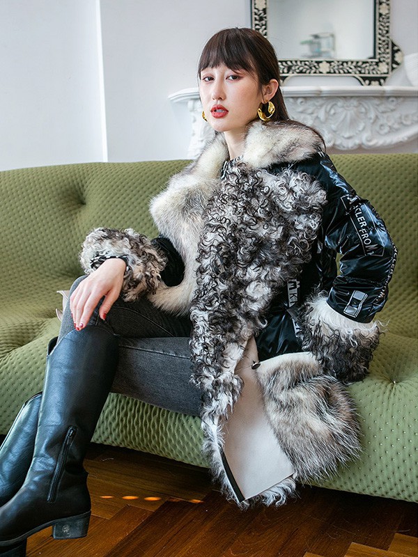 法萨奴2022秋冬季黑色大衣