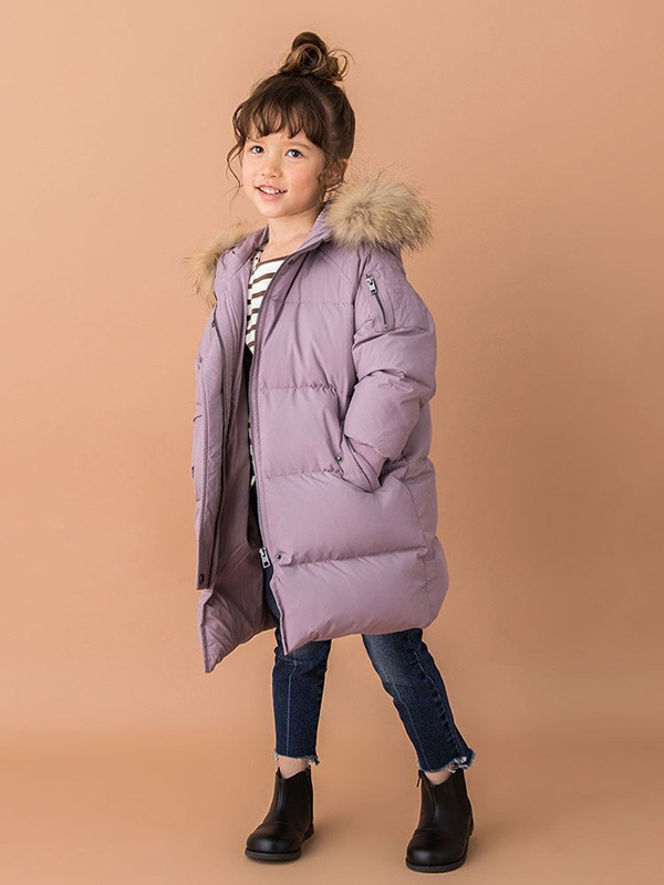 PETITMAIN童装2022秋冬季紫色棉服