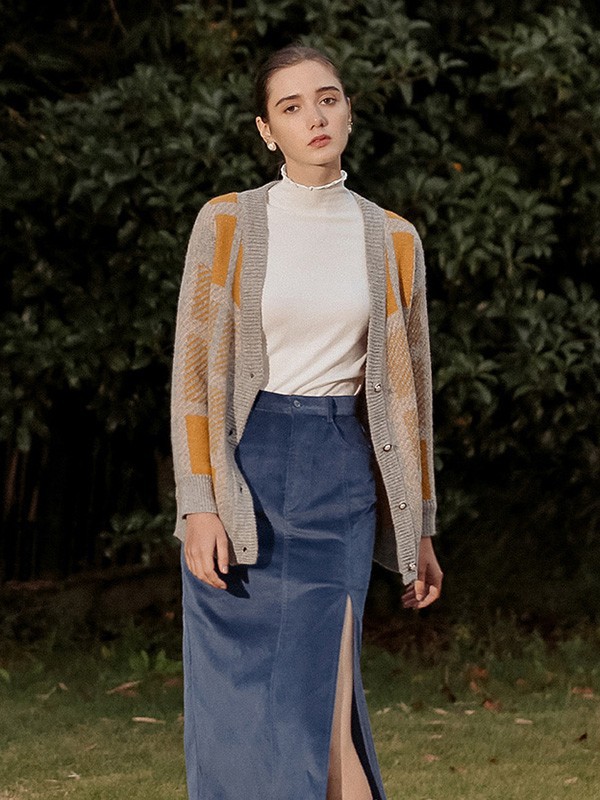 ISISLOVE女装2023春夏季橙色包臀裙