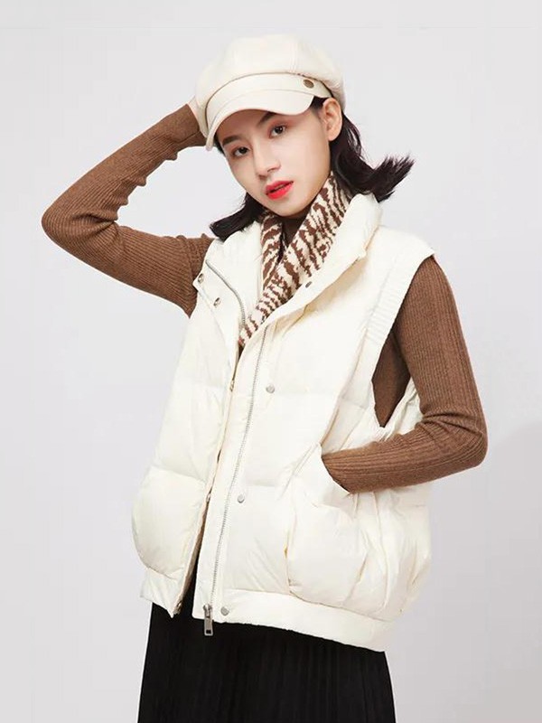 小丽衣橱女装2023春夏季白色马夹