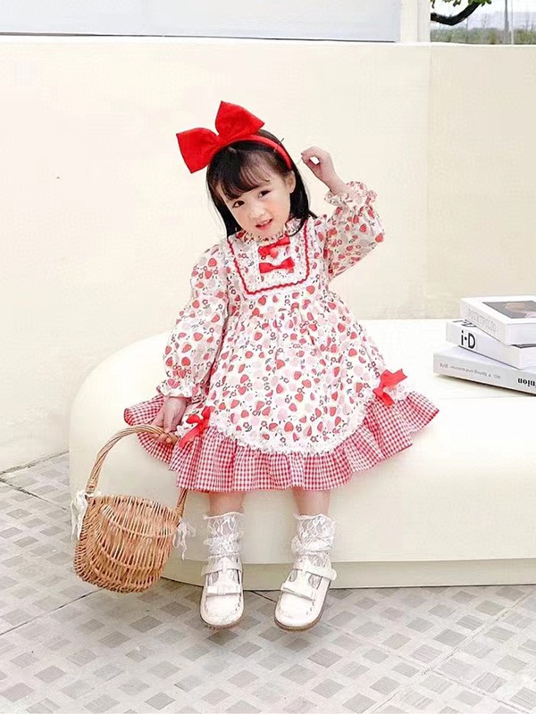 哆咪印像童装2023春夏季白色连衣裙