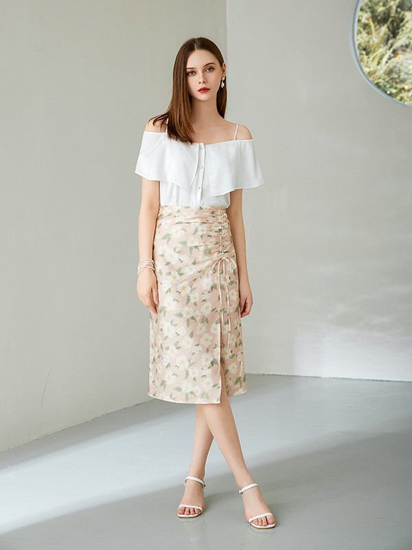 艾丽哲女装2023春夏季白色T恤