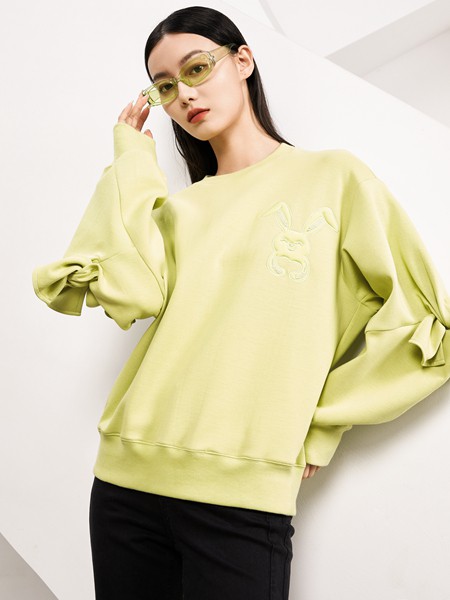 香影女装2023春夏季绿色T恤