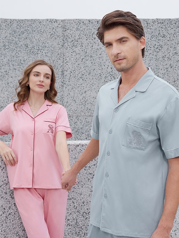 秋鹿内衣2023春夏季蓝色家居服