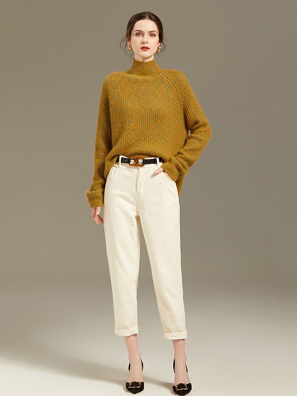 沫加2023春夏季白色阔腿裤