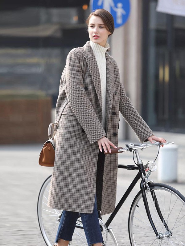 玖帛2022秋冬季灰色大衣