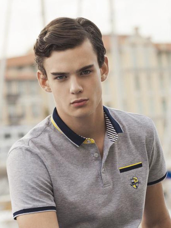 法勃尔男装2023春夏季灰色polo衫