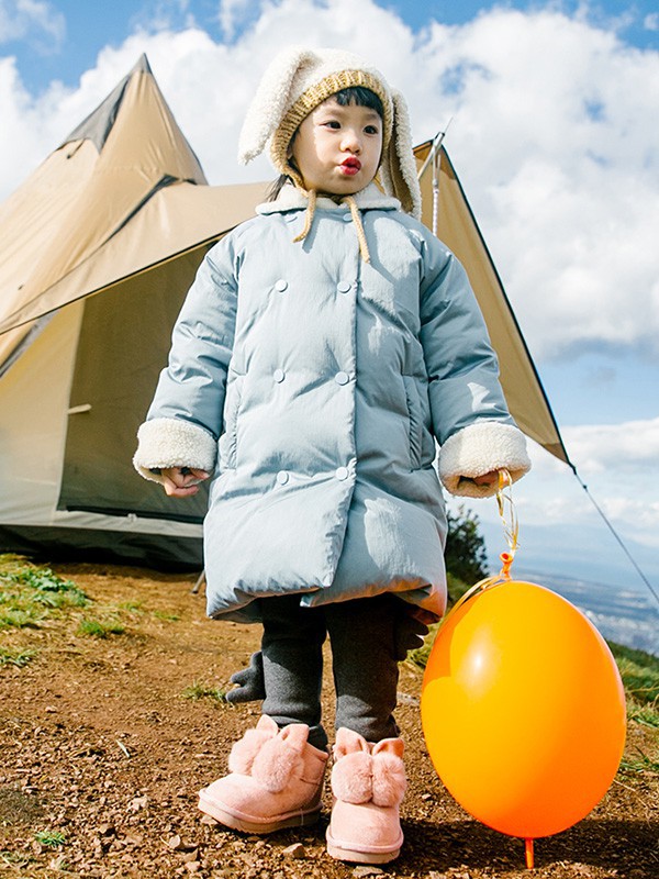 野柿2022秋冬季蓝色棉服