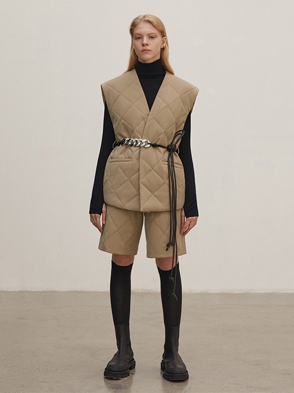 Messential女装2022秋冬季红色针织衫