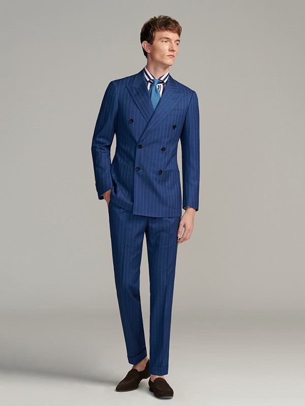 亚诺司男装2023秋冬季藏蓝色西装