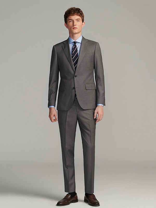 亚诺司男装2023春夏季灰色西装