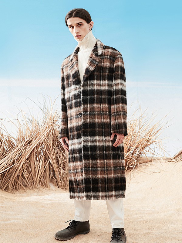 多尼路男装2022秋冬季咖啡色大衣